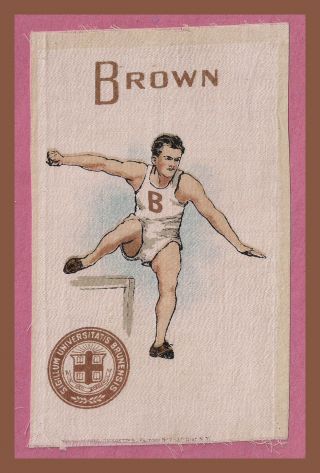 Vintage 1910 Brown University Bears Murad Tobacco Silk Hurdler