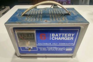 Vintage Montgomery Ward Battery Charger 6 Amp 6/12v Dc Power Made In Usa