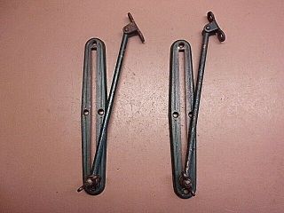Unique Vintage Cast Iron Folding / Adjustable Hinges 8 1/2 " Long