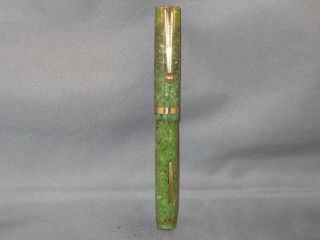 Sheaffer Vintage White Dot Jade Green Junior Flat Top Fountain Pen - - L4k Medium