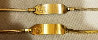 Two Vintage Gold & Silver 1964/65 N.  Y.  Worlds Fair Unisphere Souvenir Bracelets 2