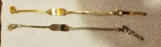 Two Vintage Gold & Silver 1964/65 N.  Y.  Worlds Fair Unisphere Souvenir Bracelets 3
