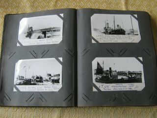 Antique Postcard Album With 103 Photos (not Postcards) Of Drifters Etc