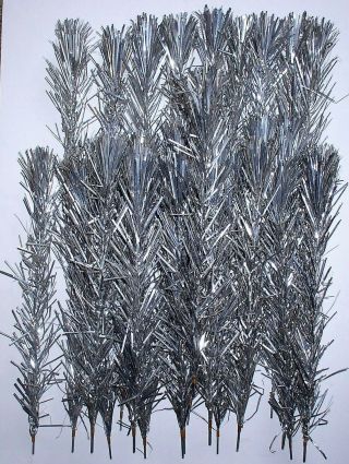 29 Vintage Aluminum Christmas Tree Branches Only,  Pom - Pom Ends,  17″