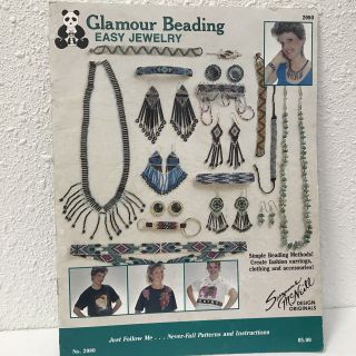 Glamour Beading Easy Jewelry Vtg 1989 Pattern Book