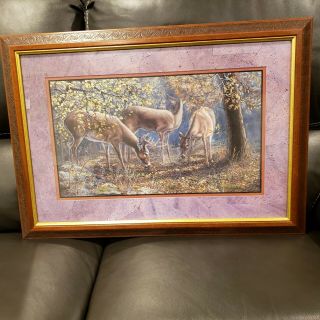 Vintage Home Interior Gifts,  Deer Picture 19x27