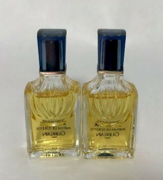 2 Vintage Guerlain Shalimar Parfum de Toilette.  25 oz Mini Splash Perfume 3