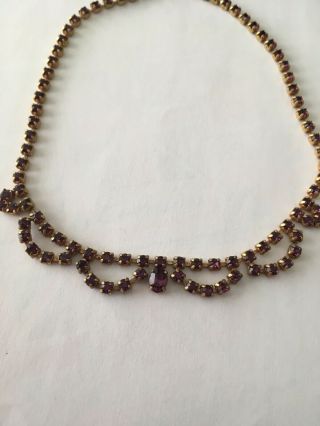 Vintage Gold And Purple Necklace 2