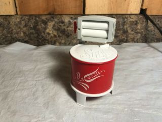 Vintage Salt & Pepper Shaker Sugar Bowl Plastic Wringer Wash Machine
