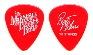 Vintage Marshall Tucker Band Rusty Milner Signature Red Guitar Pick 1990s Tours