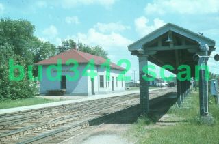 Milw Milwaukee Road Depot At Wisconsin Dells Wi 1974 Duplicate Slide