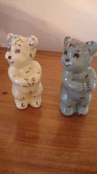 Vintage Ceramic Bears Figurines By Modglin 