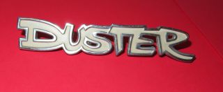 One Vintage 1970 - 1974 Plymouth Duster Emblem Name Plate Badge