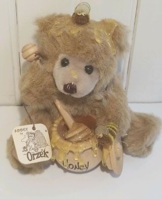 Vintage Abbey By Orzek Teddy Bear With Honey & Bees
