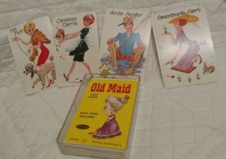 Vintage 1960’s Old Maid Card Game 4492:29/whitman/unused/complete/rule Card/