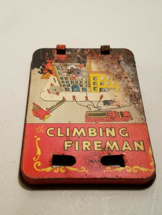 Vintage Marx The Climbing Fireman Base