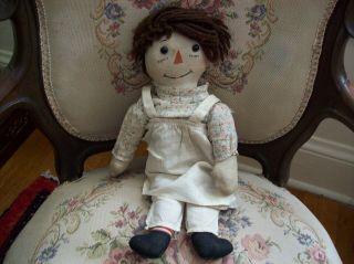 Fabulous Rare Antique Volland Raggedy Ann Doll - 1920
