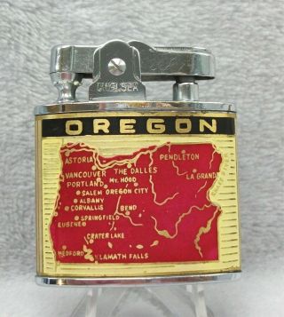 Vintage State Of Oregon Colorful Flat Advertising Lighter Lqqk