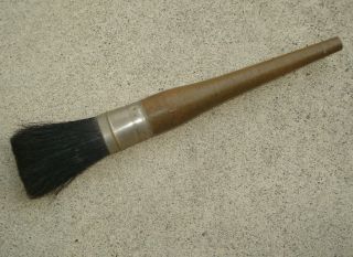 Vintage Osborn Pure China Bristle Brush 12 " Long Round Oval 456 12 Wood Handle