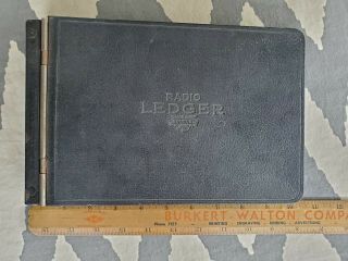 Vtg Refillable Ledger Accounting Book W/ Pages & Alphabet Tabbed Record