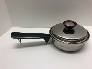 Vintage Duncan Hines 1 Quart Sauce Pan Pot Stainless Steel 3 Ply 18 - 8 6.  75 "
