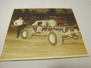 4 Vintage Modified Race Car Colored Photo " Fuzzy The Hound " Eastern Wisconsin