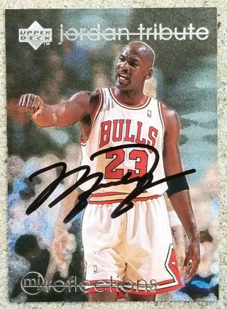 Michael Jordan - Hand Signed Basketball Card Autograph Auto Chicago Bulls Hof