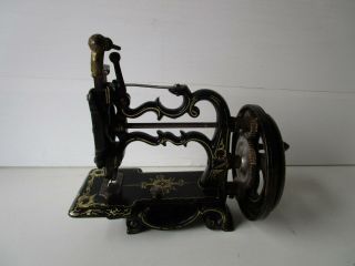 Antique Miniature Charles Raymond England Chain Stitch Sewing Machine C1860