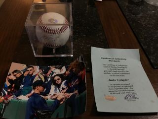 Justin Verlander Houston Astros Detroit Tigers Signed Autographed Baseball