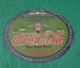 Vintage 1932 Coca Cola Xth.  Olympiad Los Angeles Event Wheel Olympics