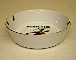 Vintage Portland Buckaroos Western Hockey League WHL Ceramic Souvenir Ashtray 2