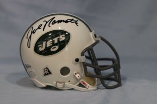 Joe Namath Autographed Mini Football Helmet W/ Beckett