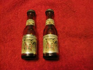 Vintage Barbarossa Beer Bottle Salt & Pepper Shakers