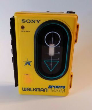 Vintage Sony Sports Walkman Am/fm Cassette Wm - F45 Cassette And