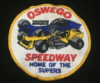 Vintage Oswego Speedway York Racing Embroidered Patch Home Of The Supersrare