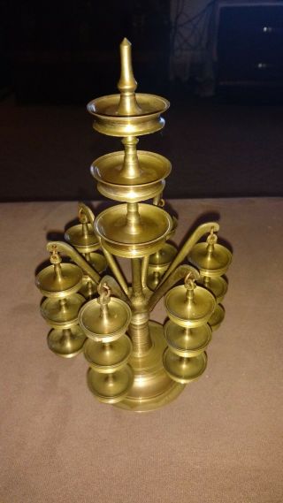 Brass/bronze Oil Burner Diya Lamp - Hindu Buddhist Temple - Meditation