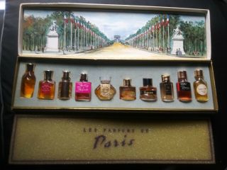 Les Meilleurs Parfums De Paris Mini Perfume Bottle Set 10 Mini Bottles Vintage