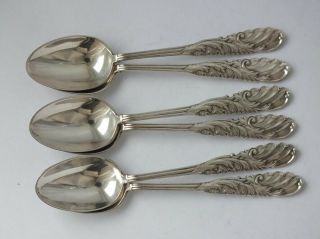 Good Set Of 6 Antique Victorian Solid Sterling Silver Coffee Spoons 1900/ 85 G