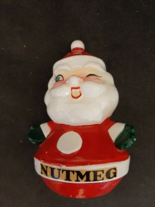 Vintage 1960 Holt Howard Winking Santa Nutmeg Shaker Christmas Figure