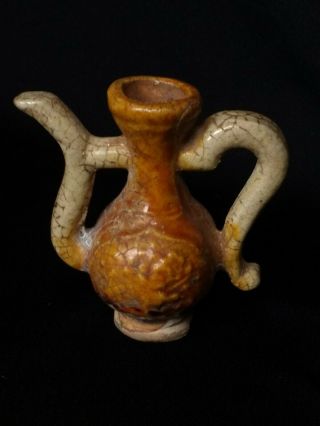 Unusual Chinese Ming Dynasty Pottery Model Of A Tang Style Ewer Offering Piece