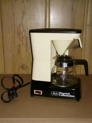 Vintage Melitta Personal Portable Coffee Maker With Glass Carafe