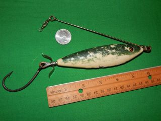 Pre - 1920 Heddon Coast Minnow Five Belly Weights Large Size Sway Belly Dowagiac