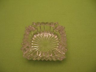 Vintage Clear Glass Ashtray - 2 3/4 " Square - For Formal Setting - Exc.  Cond