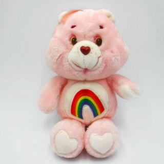 Vintage Care Bears Cheer Bear 13 " Plush 1983 Kenner Rainbow Tummy Stuffed Animal