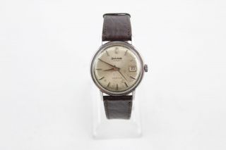 Vintage Gents Bulova Aerojet Stainless Steel Wristwatch Hand - Wind