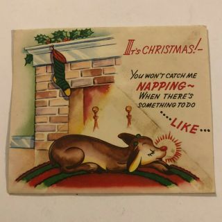Vintage 1939 Rudolph The Red Nosed Reindeer 3d Christmas Card Pop Up