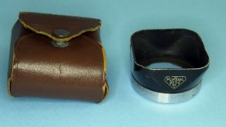 Vintage Rollei Bay 1 Bayonet Lens Hood Shade,  Case For F3.  5 Rolleiflex Cameras