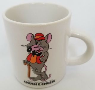 Vintage 1982 Chuck E.  Cheese Mini Mug Collectible Cup Pizza Time Theatre Mouse