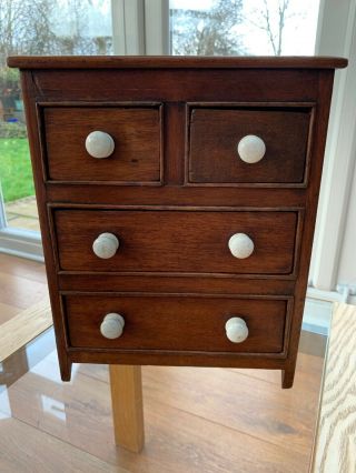 Antique/vintage Apprentice Piece Miniature Chest Of Drawers Quality Made
