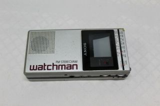 Vintage Sony Fd - 30a Watchman Portable Am/fm Stereo And Flatscreen Television